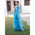 Organza Hand Painted Spring Saree