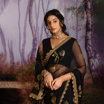 Silhouette Black Chiffon Saree