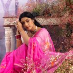 Lei Taffy Pink Chiffon Saree