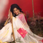 Bold Floral Tissue Organza Saree